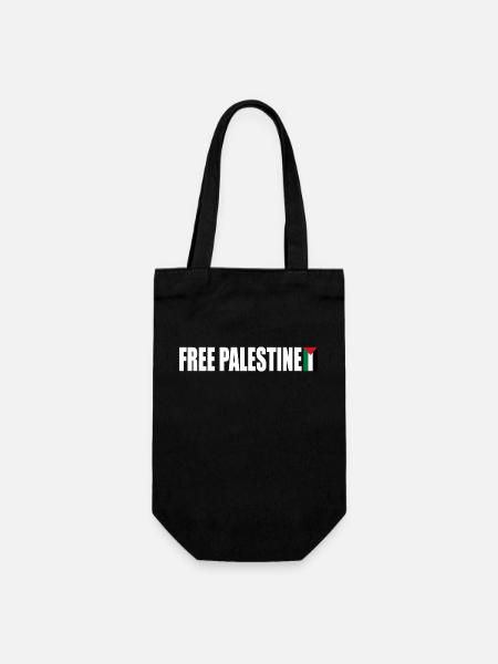 Free palestine - Gift Bag for Bottles - black