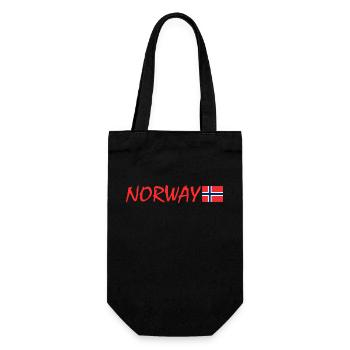 Norwegen - Geschenkbeutel für Flaschen - Schwarz - Vorne
