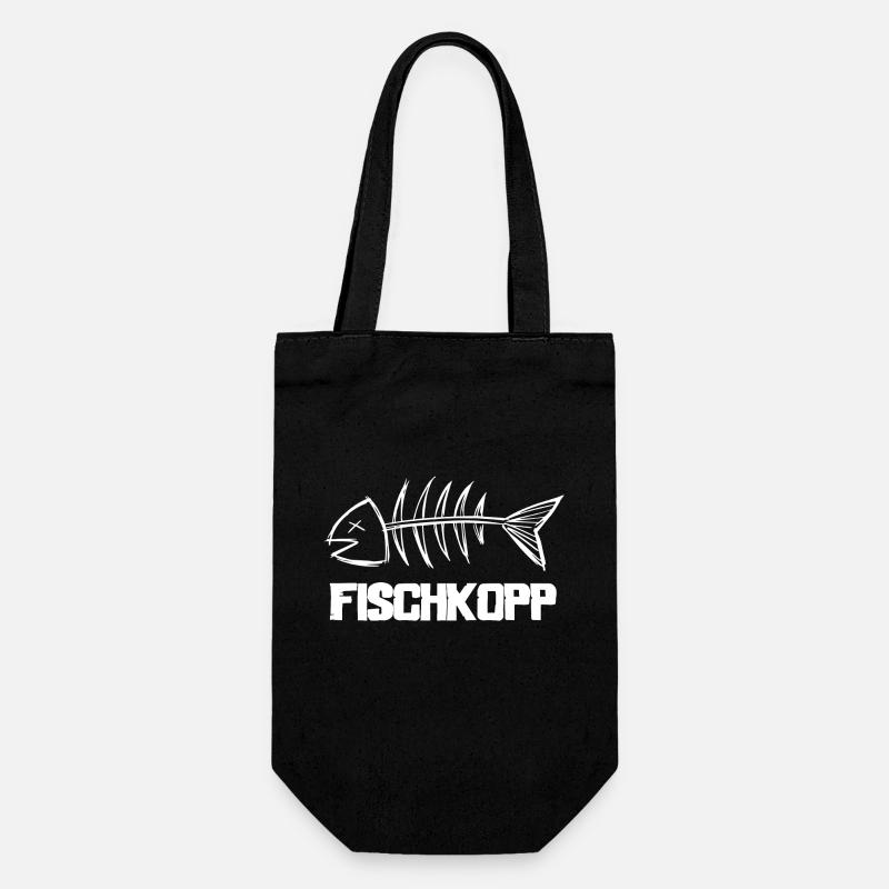 Fischkopp - Geschenkbeutel für Flaschen - Schwarz