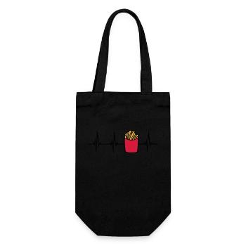 Frites Français pulse - Sac à bouteille - noir - Devant
