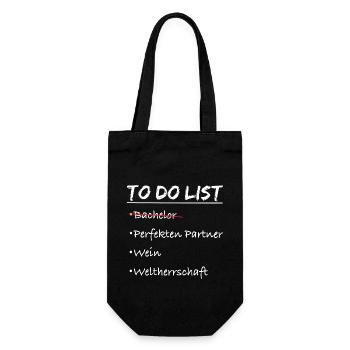 To do liste Bachelor Abschluss feier Kostüm - Geschenkbeutel für Flaschen - Schwarz - Vorne