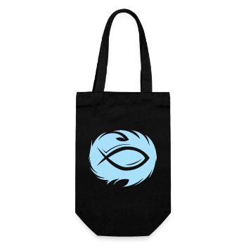 Fish Water Illustration Symbol Logo icon Christ - Gift Bag for Bottles - black - Front