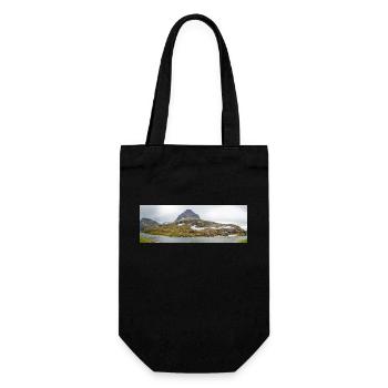 Landscape near Stigfossen water fall at Trollstige - Gift Bag for Bottles - black - Front