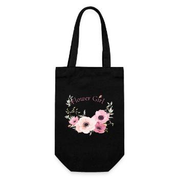 flower girl flowers romantic daughter girlfriend lol - Gift Bag for Bottles - black - Front