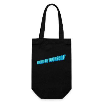 be kind to yourself - Gift Bag for Bottles - black - Front