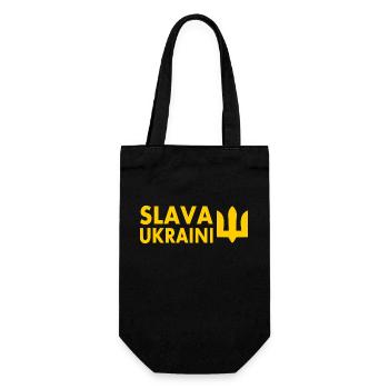 Slava ukraini - Geschenkbeutel für Flaschen - Schwarz - Vorne