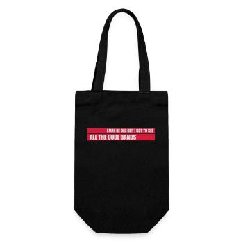 I may be old - Gift Bag for Bottles - black - Front