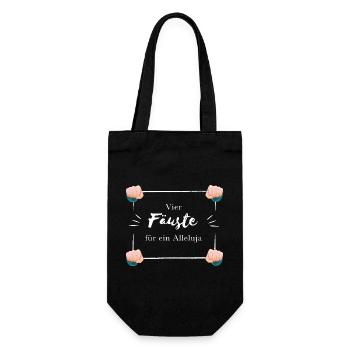 Four fists for an Alleluia - Gift Bag for Bottles - black - Front