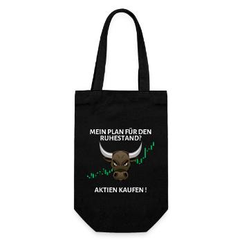 My plan for retirement? Buy shares - Gift Bag for Bottles - black - Front