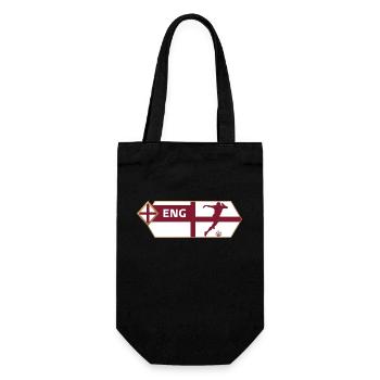 England Fußball Flagge Trikot – England Tshirt - Geschenkbeutel für Flaschen - Schwarz - Vorne