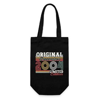 Original December 2004 18th Birthday Gift - Gift Bag for Bottles - black - Front