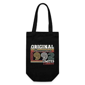 Décembre Né 1992 Cadeau de 30e anniversaire - Sac à bouteille - noir - Devant