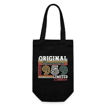 Né en décembre 1959 cadeau de 63e anniversaire - Sac à bouteille - noir - Devant