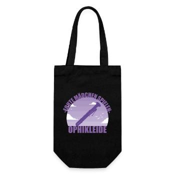 Ophikleide Musikerin Instrument Mädchen Geschenk - Geschenkbeutel für Flaschen - Schwarz - Vorne