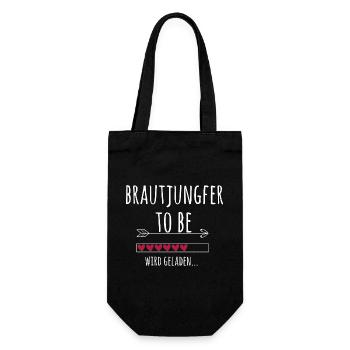 Brautjungfer Junggesellenabschied Braut Geschenk - Geschenkbeutel für Flaschen - Schwarz - Vorne
