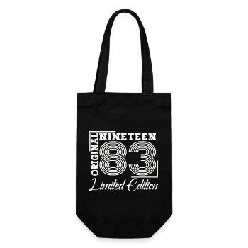 Born 1983 40th birthday Gift man/ woman - Gift Bag for Bottles - black - Front