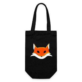 fox head - Gift Bag for Bottles - black - Front