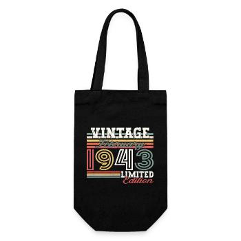 Millésime février millésime 1943 cadeau d’anniversaire - Sac à bouteille - noir - Devant