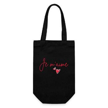 Je m'aime - Geschenkbeutel für Flaschen - Schwarz - Vorne
