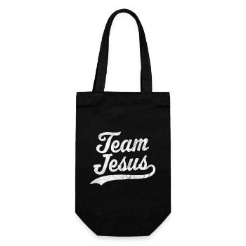 Team Jesus - Geschenkbeutel für Flaschen - Schwarz - Vorne