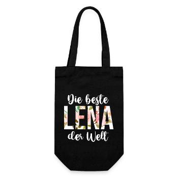 Lena - Geschenkbeutel für Flaschen - Schwarz - Vorne