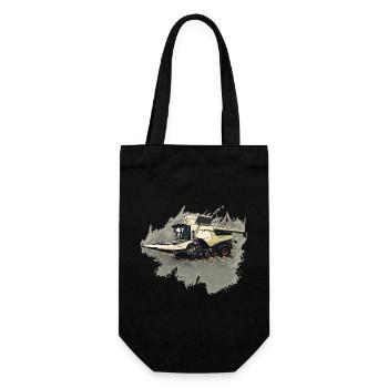 Corn Picker Combine Harvester Tractor - Gift Bag for Bottles - black - Front