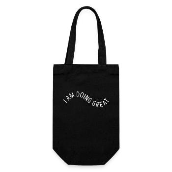 The Watchful Eye Elena Santos I Am Doing Great - Gift Bag for Bottles - black - Front