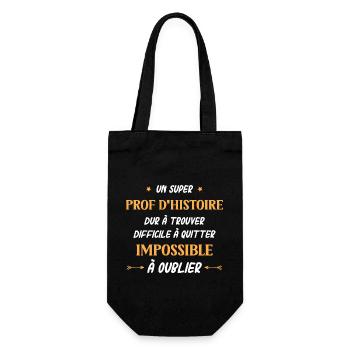 Super prof d histoire - Sac à bouteille - noir - Devant