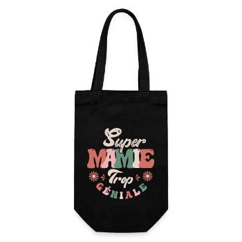 Super Mamie trop géniale - Sac à bouteille - noir - Devant