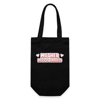 Muttertag Geschenk Mutterliebe Ist Endlos Mama - Geschenkbeutel für Flaschen - Schwarz - Vorne