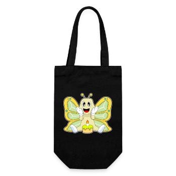 Gâteau d’anniversaire papillon - Sac à bouteille - noir - Devant