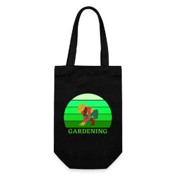 gardening, gardening, gardening, gardener - Gift Bag for Bottles - black - Front