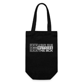 think outside the box - Geschenkbeutel für Flaschen - Schwarz - Vorne