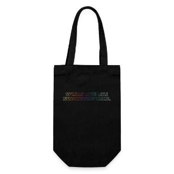 Spread Love Like Nut Nougat Cream. Rainbow - Gift Bag for Bottles - black - Front