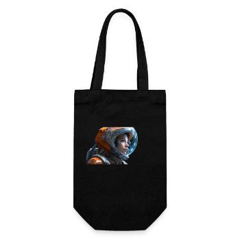 Woman Astronaut - Gift Bag for Bottles - black - Front