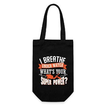 I breath under water - Geschenkbeutel für Flaschen - Schwarz - Vorne