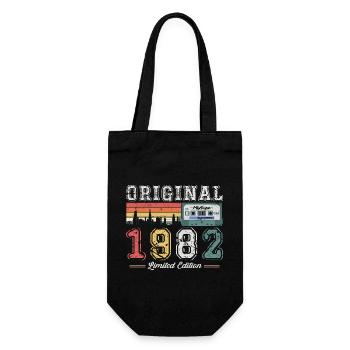 41ème Anniversaire Homme Vintage 1982 Cassette Vintage - Sac à bouteille - noir - Devant