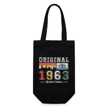 60th Birthday Man Vintage 1963 Cassette Vintage - Sac à bouteille - noir - Devant