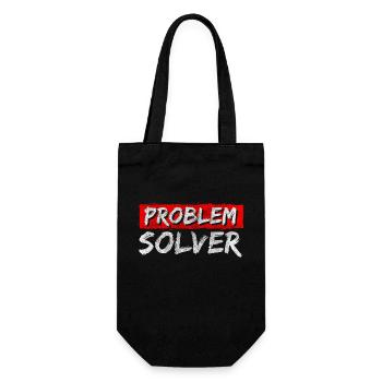 Problem? Nicht mein Problem Motto - Geschenkbeutel für Flaschen - Schwarz - Vorne