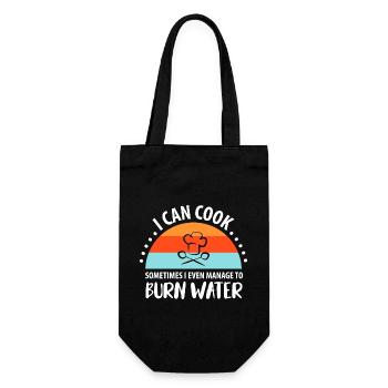 Je peux cuisiner parfois j’arrive même à brûler de l’eau - Sac à bouteille - noir - Devant