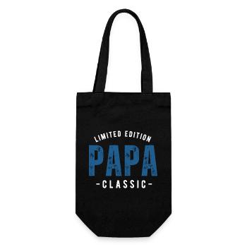 Geschenk 'Limited Edition Papa Classic' - Geschenkbeutel für Flaschen - Schwarz - Vorne