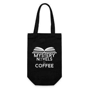 Buchliebhaber, Kriminalromane und Kaffee - Geschenkbeutel für Flaschen - Schwarz - Vorne