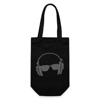 Headphones Sunglasses Silhouette - Gift Bag for Bottles - black - Front