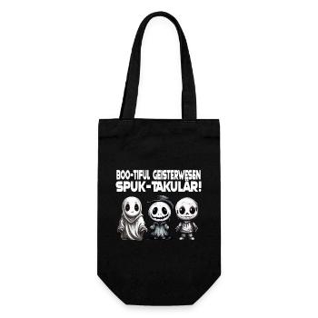 Geisterwesen Spruch Halloween Design - Geschenkbeutel für Flaschen - Schwarz - Vorne