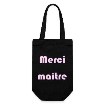 MASTER. THANK YOU. THANK YOU MASTER. MASTER. MASTER GIFT - Gift Bag for Bottles - black - Front