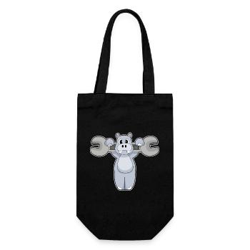 Clé mécanique hippopotame - Sac à bouteille - noir - Devant