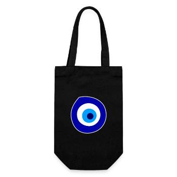 evil eye symbol - Gift Bag for Bottles - black - Front