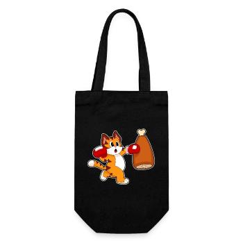 Tiger Boxer Punching Bag Boxing - Gift Bag for Bottles - black - Front
