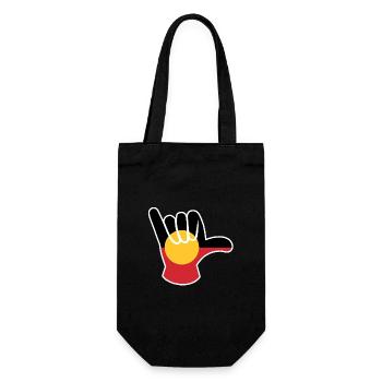 Shaka unterschreiben Aborigines Australien - Geschenkbeutel für Flaschen - Schwarz - Vorne