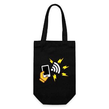 phone with aggressive appearance - Gift Bag for Bottles - black - Front